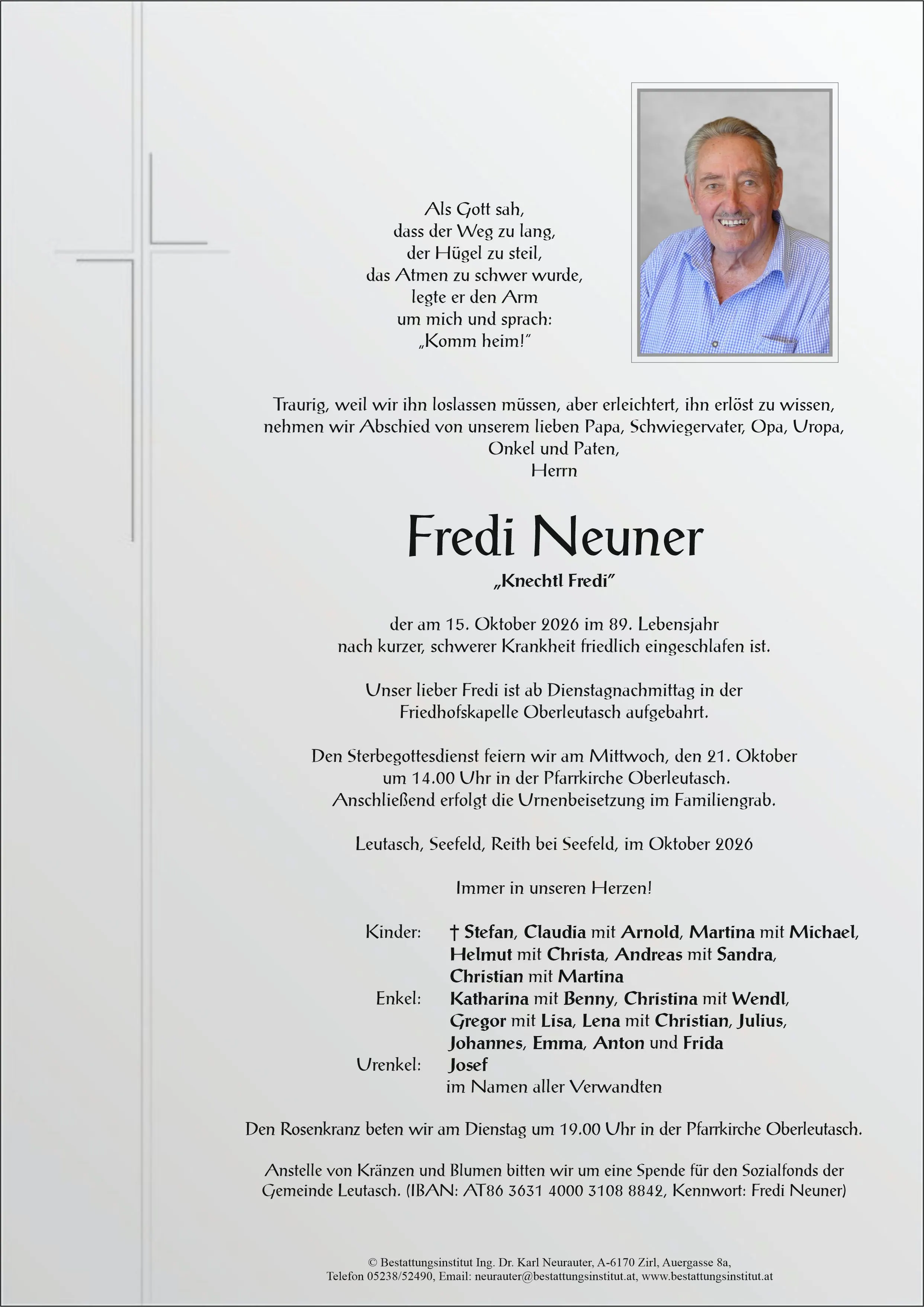 Parte von Fredi Neuner, Leutasch